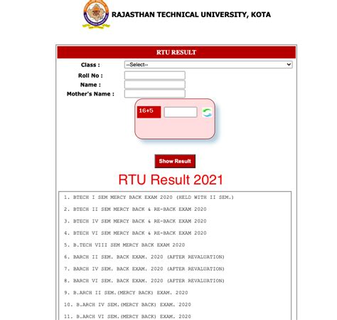 rtu 5th sem result 2023|RTU 5th Sem Result 2022 (Click Here), Get RTU Result @ rtu.ac.in.